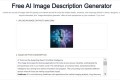 AI Image Description Generator：一个基于 AI 的说图解图工具