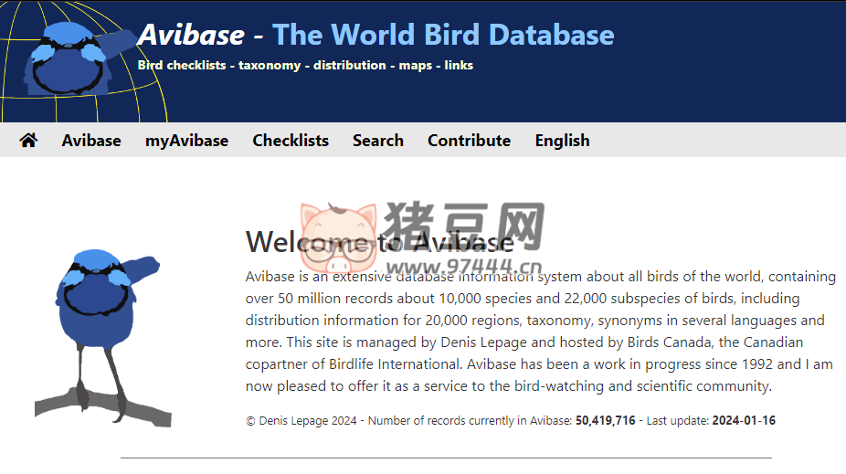 世界鸟类数据库：Avibase 是世界鸟类的数据库
