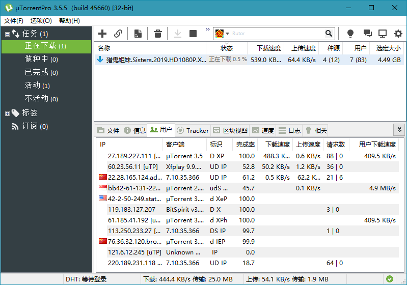 uTorrent Pro v3.6.0.47006 绿色版 轻量级 BT 下载工具
