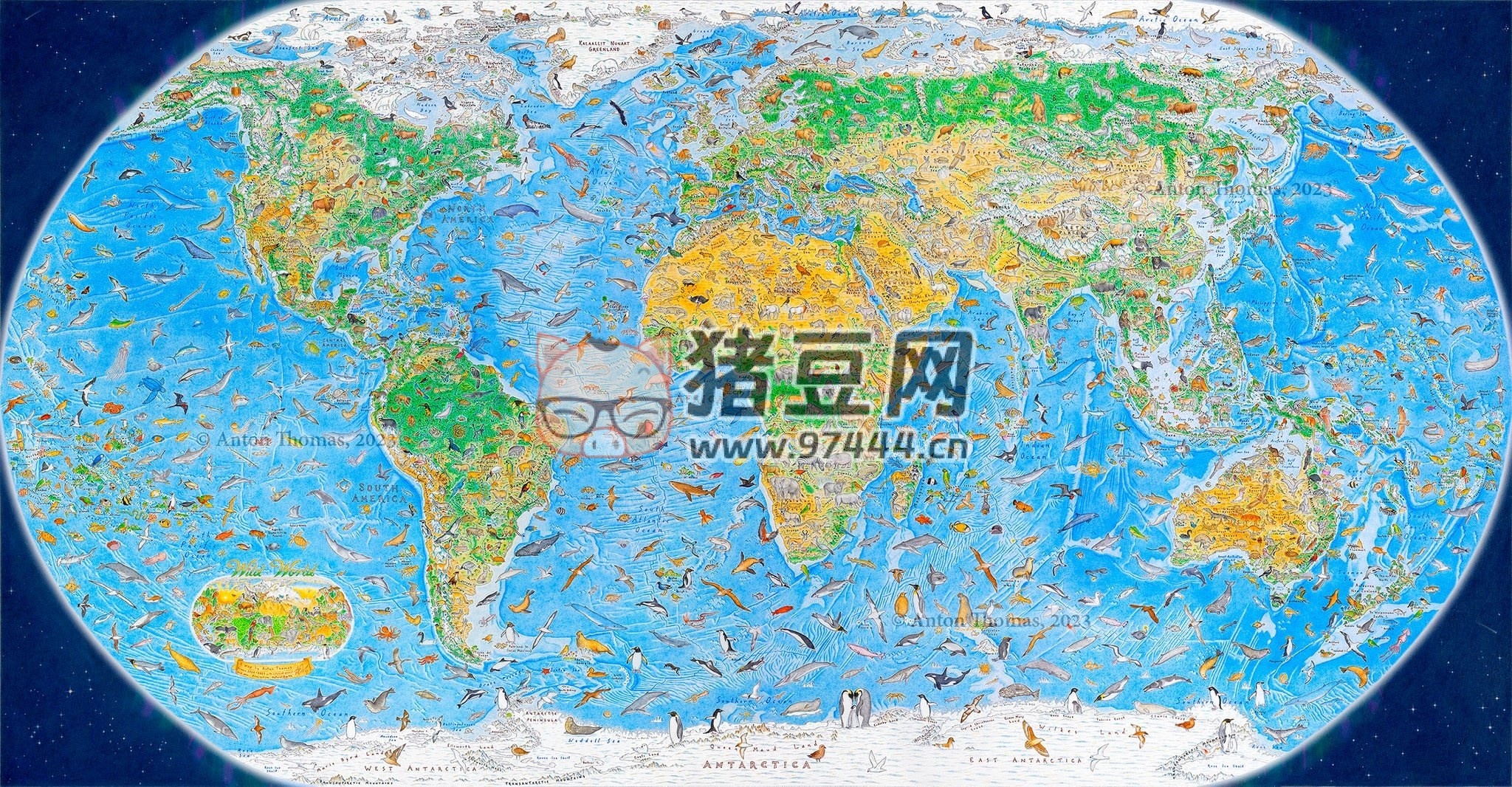 狂野世界：一副史诗级的自然世界地图
