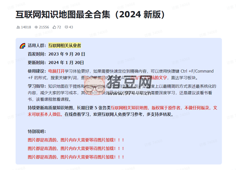 互联网知识地图最全合集（2024 新版）