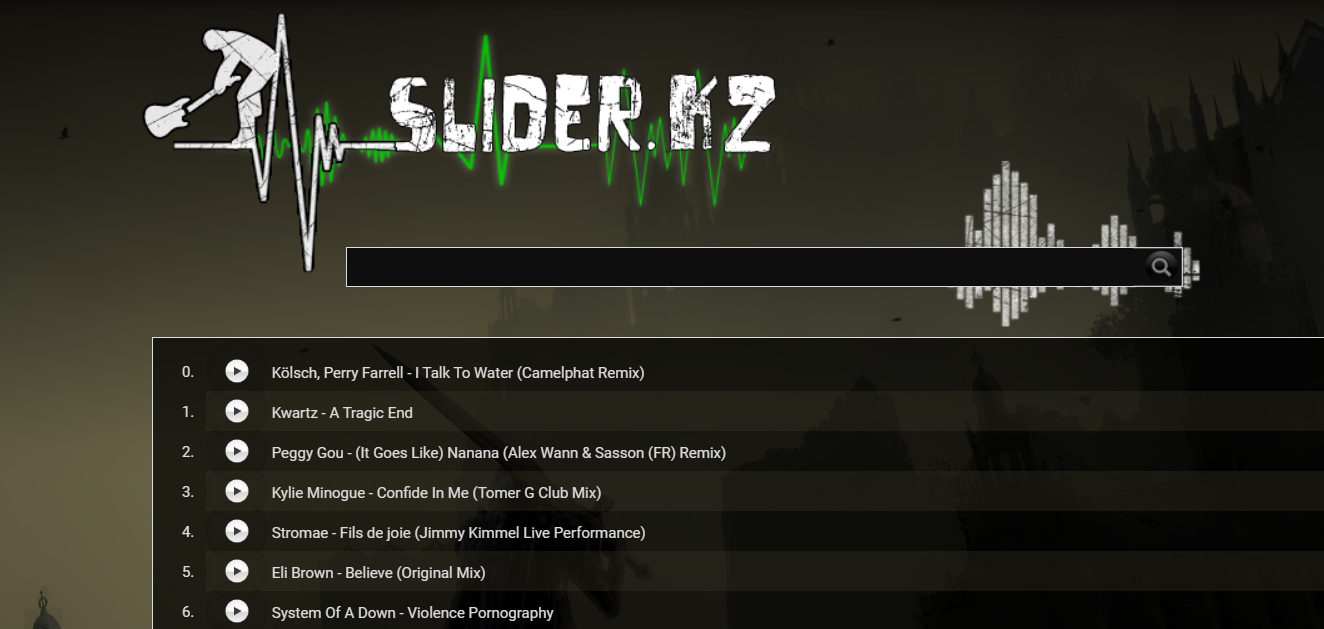slider.kz：一个免费的音乐搜索器
