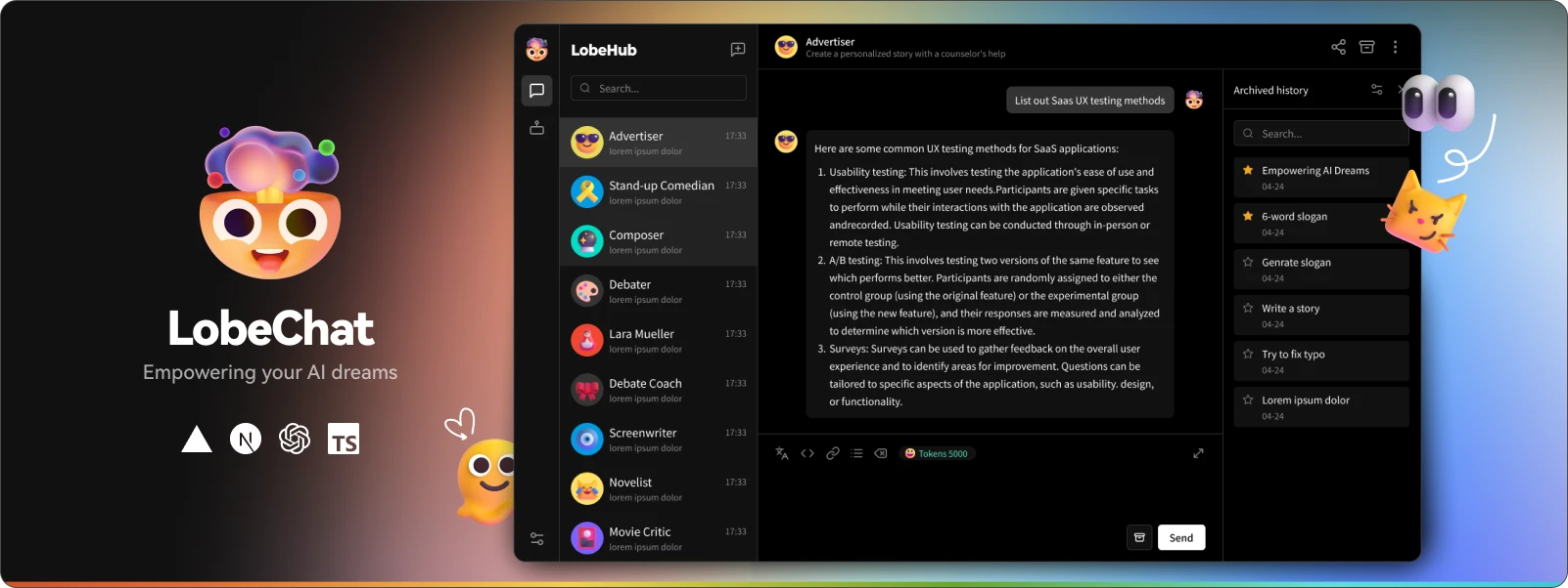 LobeChat：开源的高性能聊天机器人框架