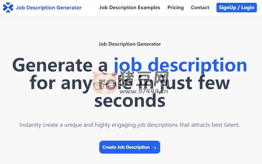 Job Description Generator：AI 职位描述生成器