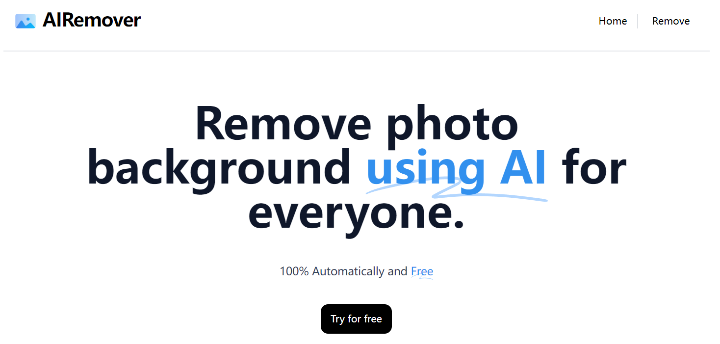 AIRemover：在线免费 AI 照片背景去除工具