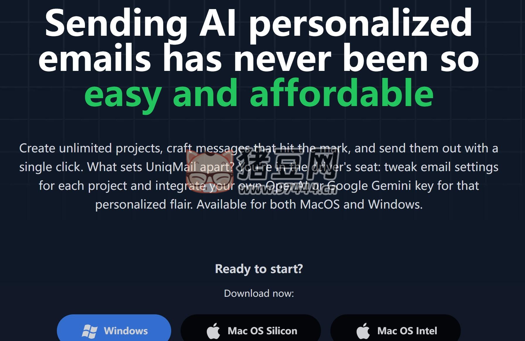UniqMail：免费 AI 电子邮件工具，让 AI 帮你写邮件