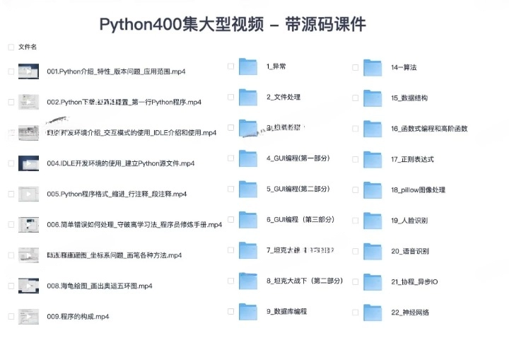 尚学堂：Python 400 集大型视频课程