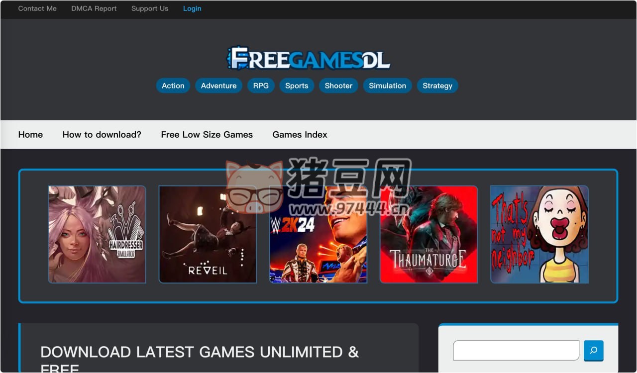 freegamesdl：国外老牌 steam 游戏下载站