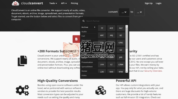 cloudconvert：全格式文件在线转换器