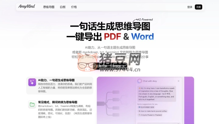 AmyMind：在线思维导图工具
