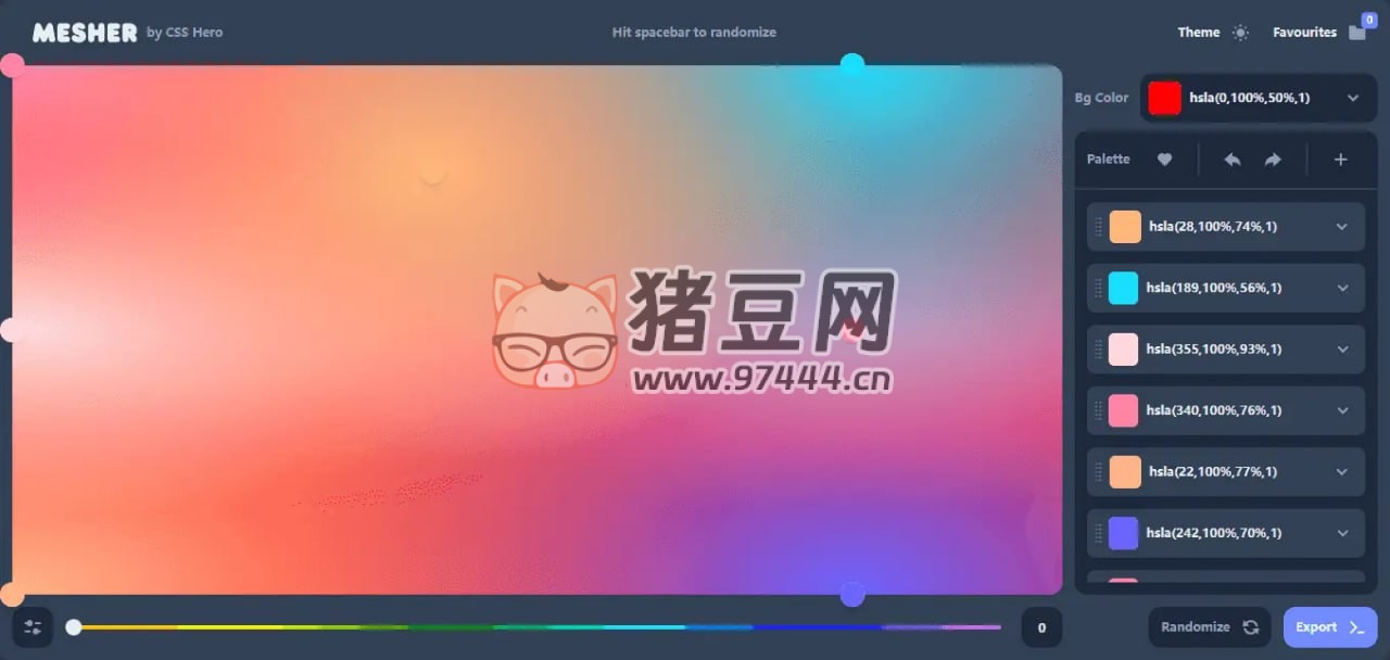 Mesher：渐变背景在线生成工具