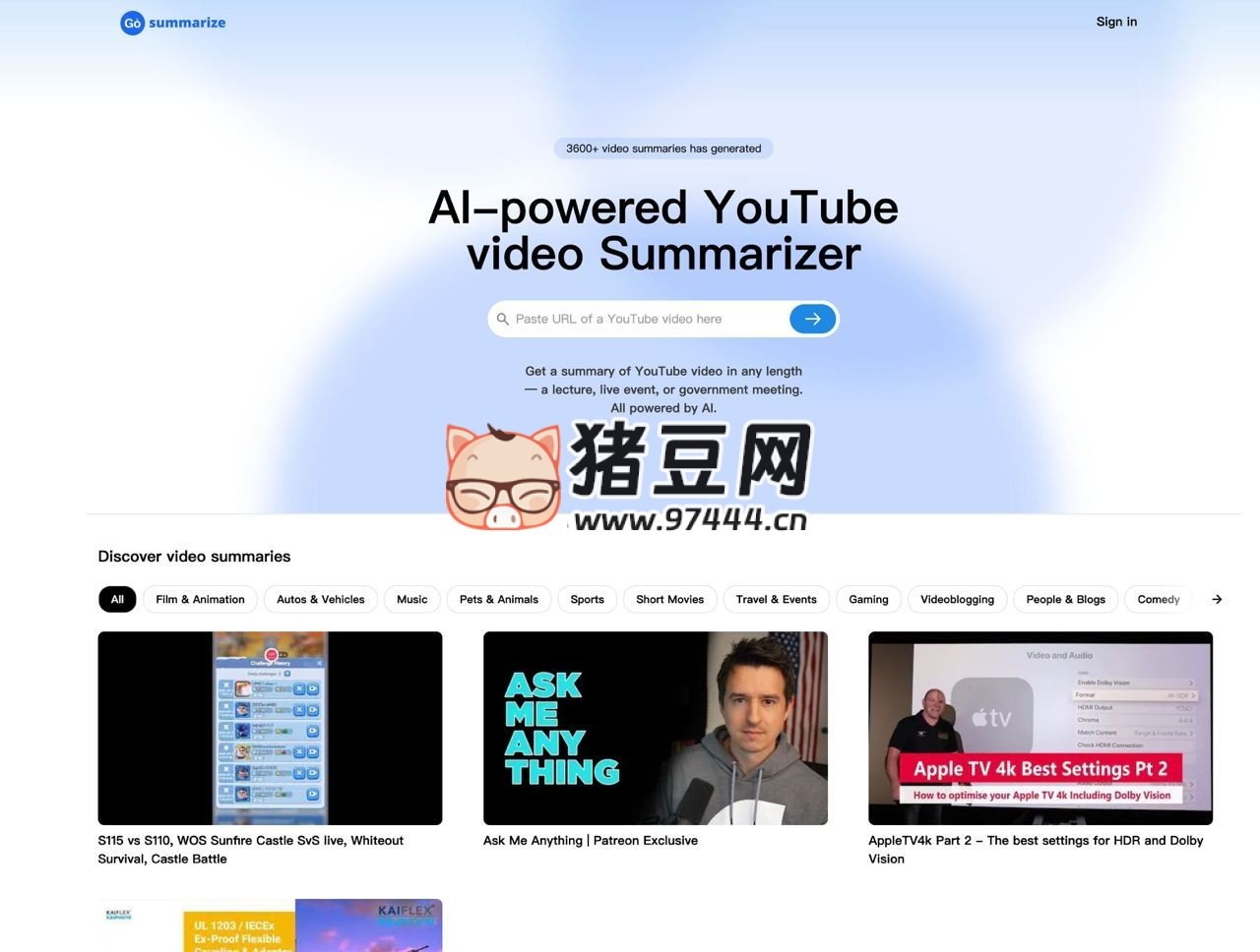 Go Summarize：AI 视频总结工具