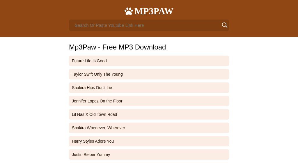 MP3Paw：一个基于 YouTube 的音乐搜索引擎