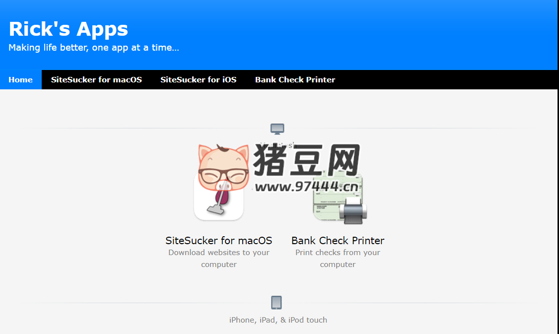 SiteSucker：一个链接下载整个网站