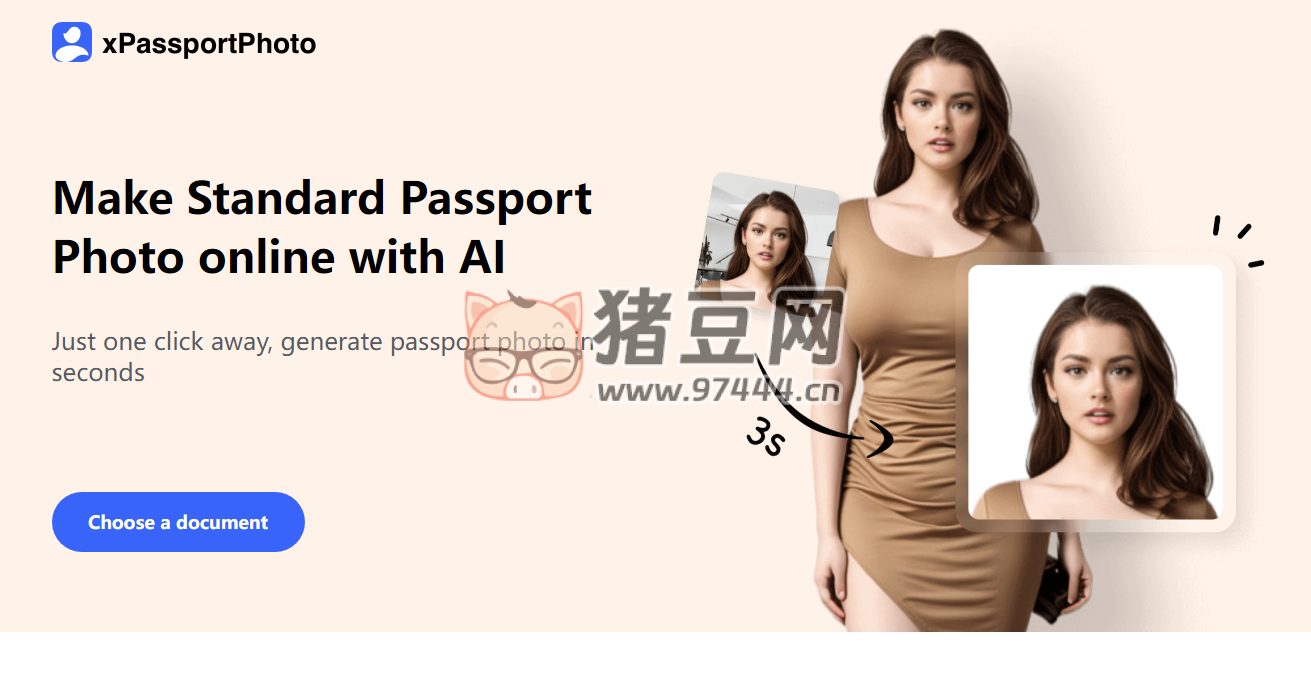 xPassportPhoto：人工智能 AI 在线制作标准护照照片