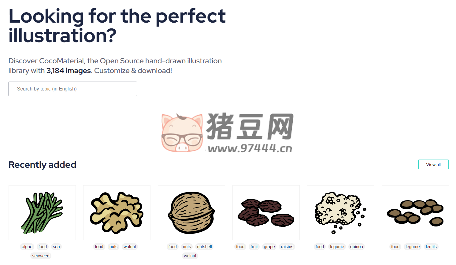 CocoMaterial：高质量手绘插图库