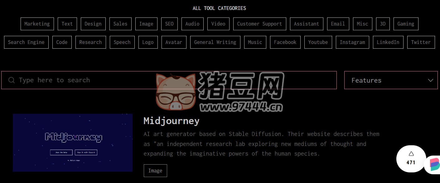 Creaitives：全球最大的 AI 工具、资源和内容数据库