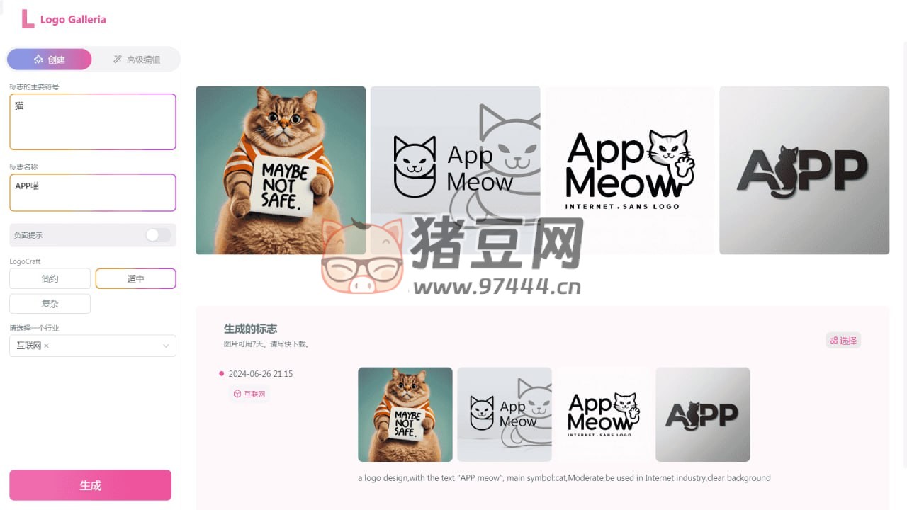 Logo Galleria：基于 AI 的 LOGO 生成工具