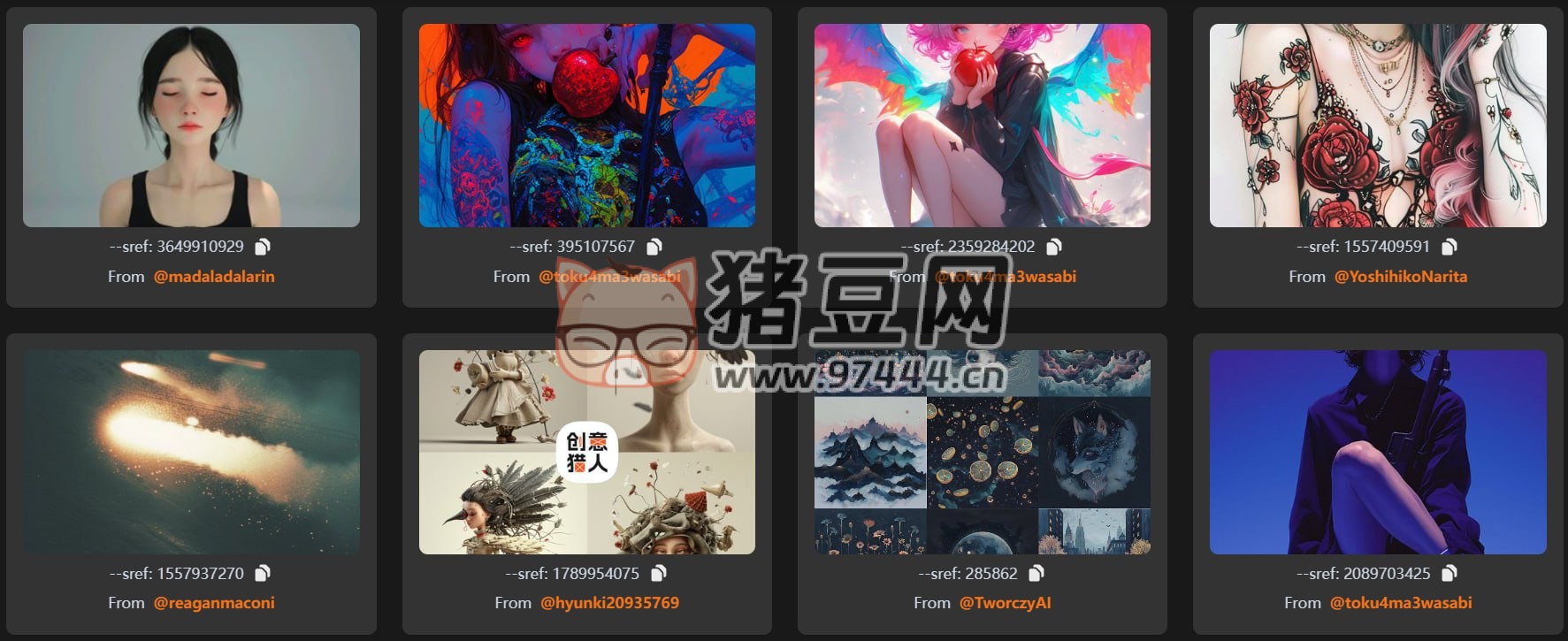 SrefHunter：收集和展示 Midjourney Sref 代码