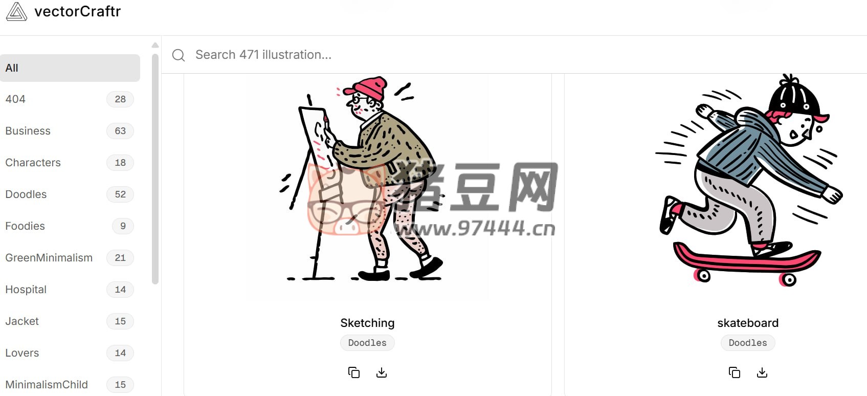 VectorCraftr：一个提供各种矢量插图和图形资源的平台