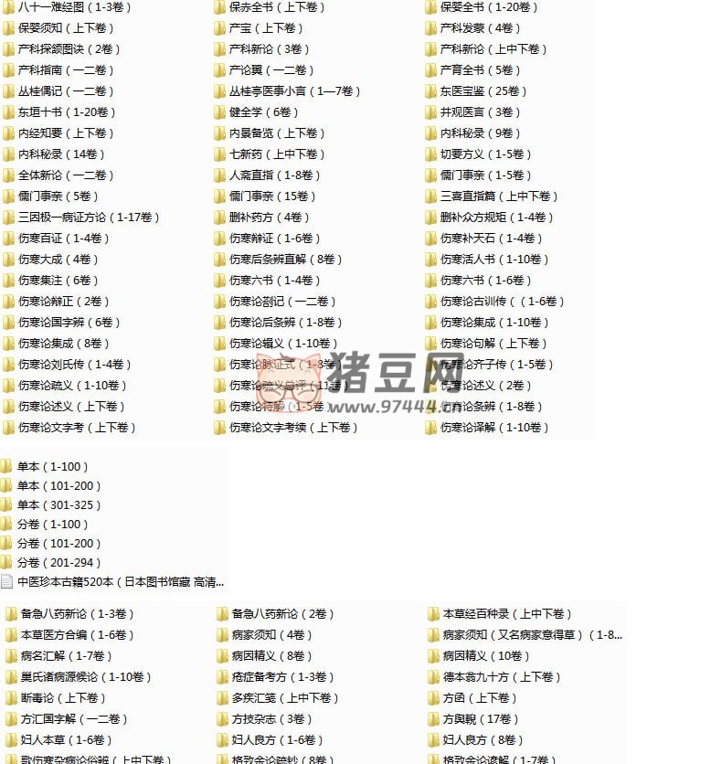 中医古籍善本 520 本（日本图书馆藏）