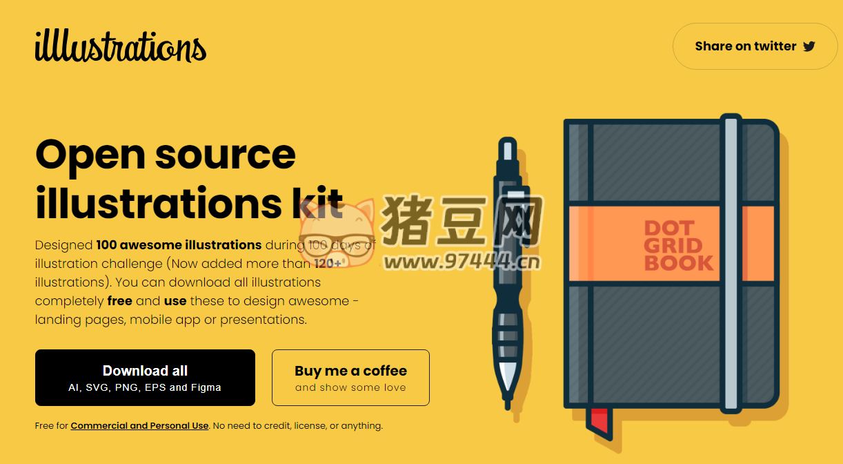 illlustrations：免费优质的插图资源，提供高质量的插图素材，支持商用