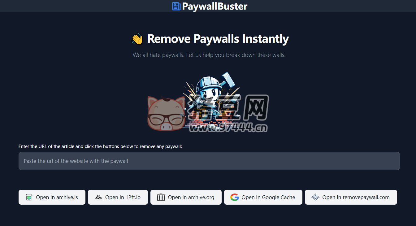 PaywallBuster:免费移除新闻文章付费墙在线工具 PaywallBuster:免费移除新闻文章付费墙在线工具