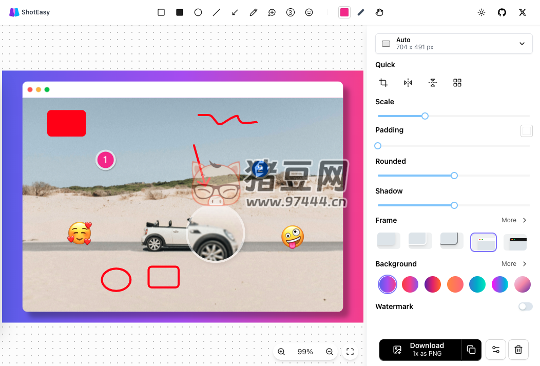 image-beautifier：在线截图美化工具