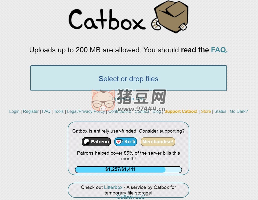 Catbox：一款免费的临时网盘工具