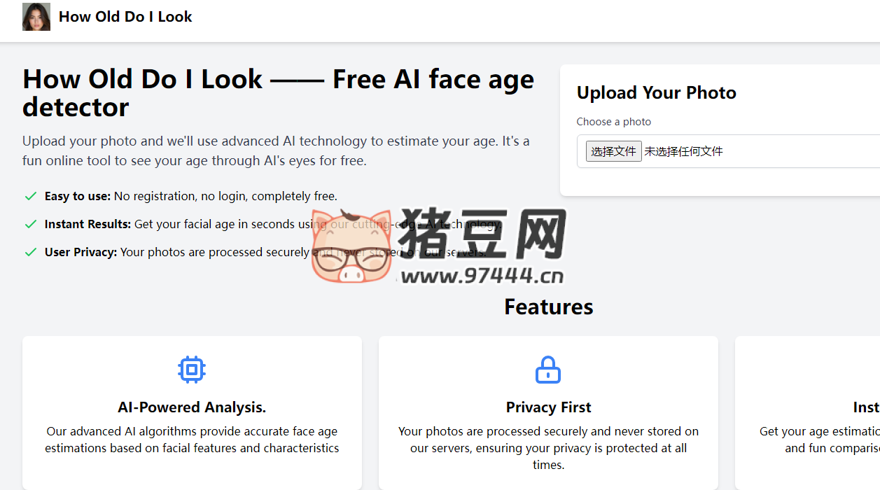 How Old Do I Look：免费 AI 面部年龄检测仪