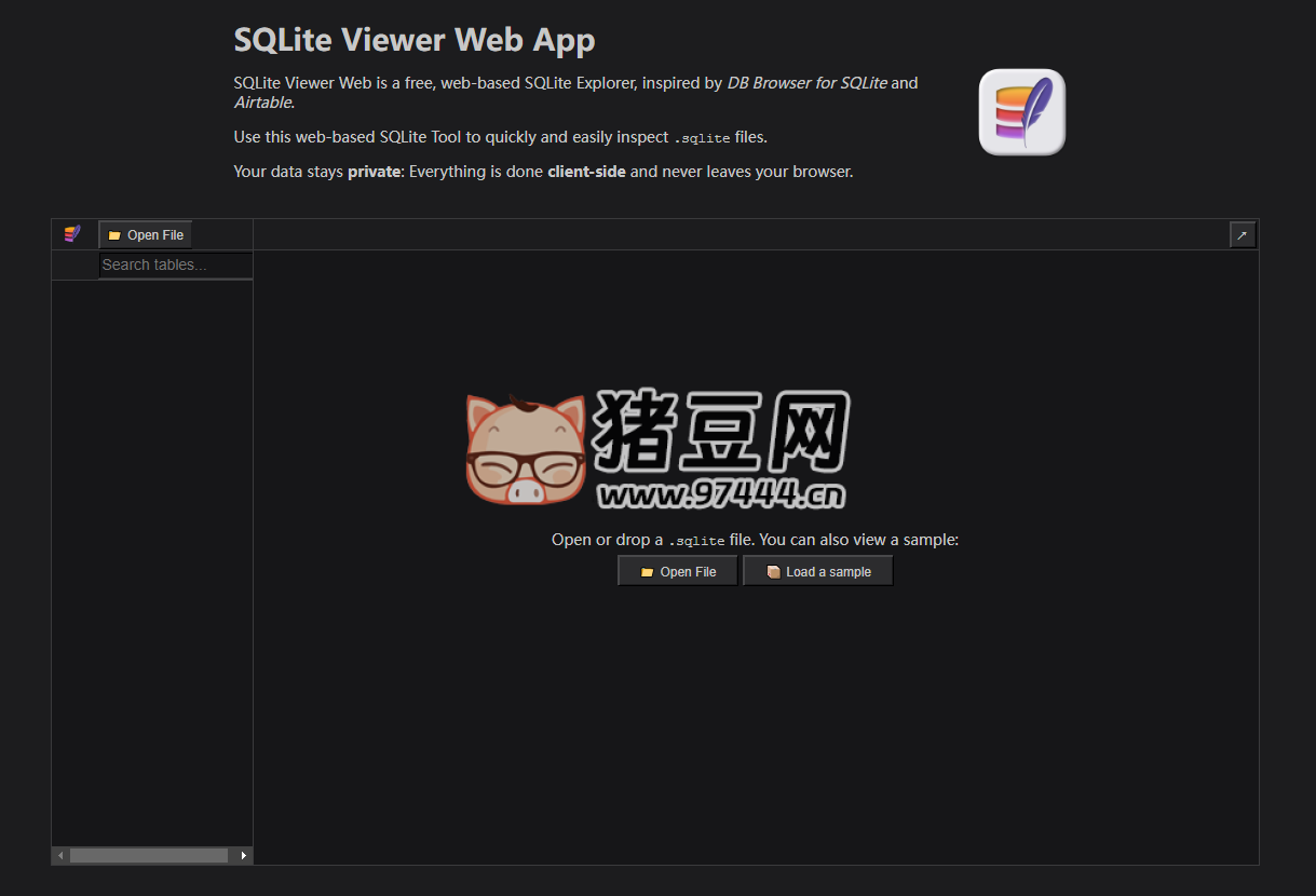 SQLite Viewer Web App：