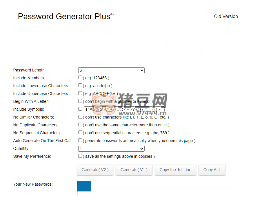 Password Generator Plus3.0：在线强随机密码生成器