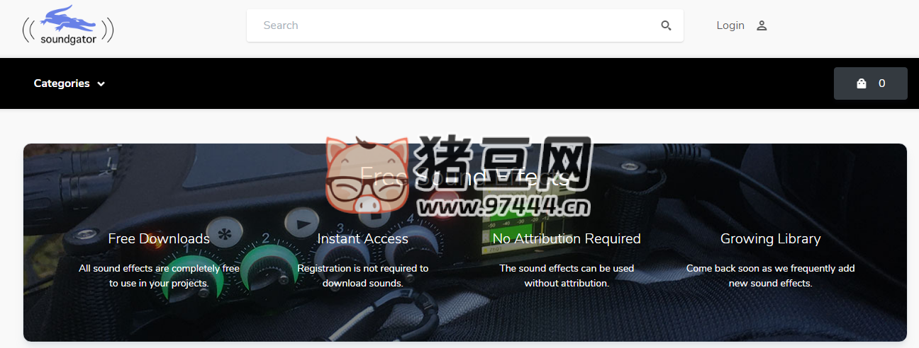 SoundGator：免费无版权音效网站