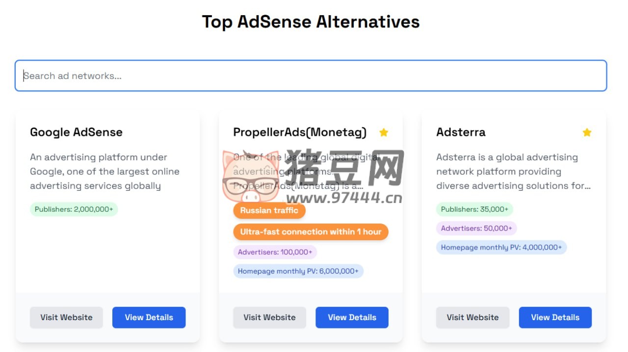 Google AdSense Alternatives：一个 Google AdSense 的替代方案