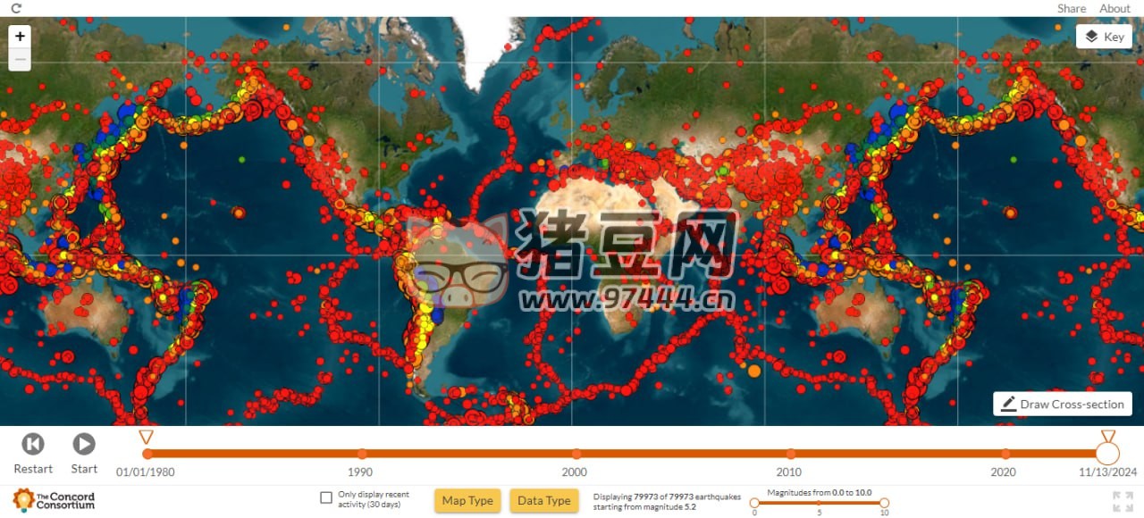 Seismic Explorer：全球地震地图