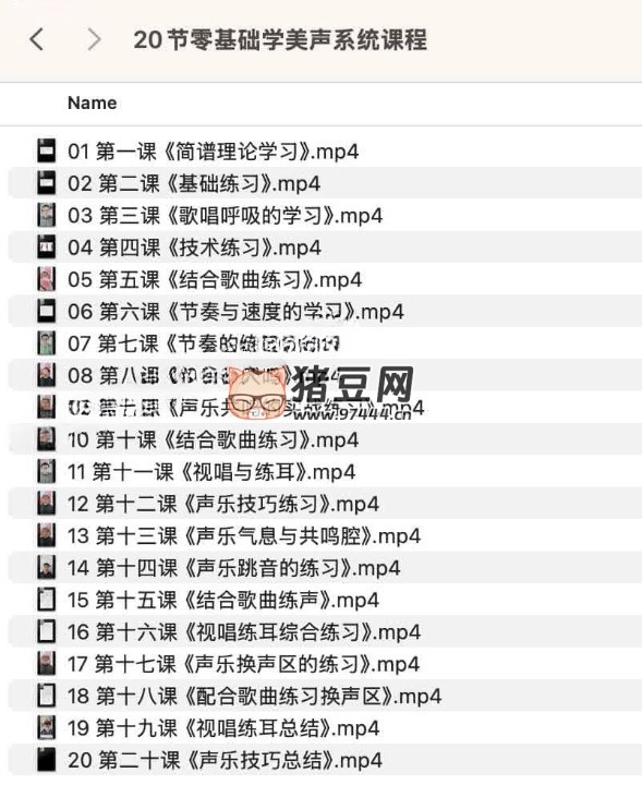 20 节零基础学美声系统课程