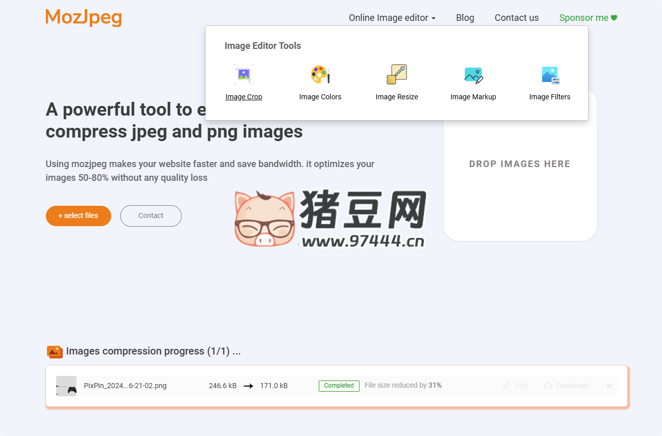 mozjpeg：一个免费在线编辑、调整大小、裁剪和压缩 jpeg 和 png 图像的强大工具