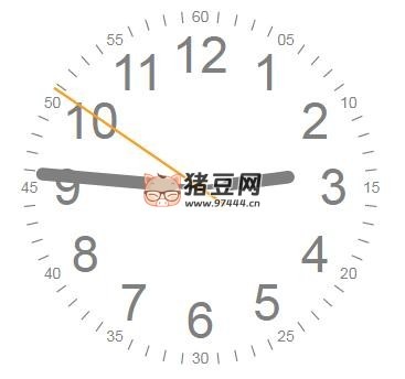 一个好看的小时钟 html+js+css 源码