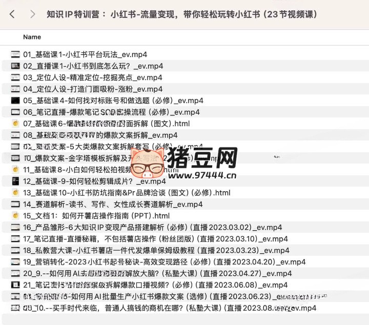 知识 IP 特训营：小红书流量变现，带你轻松玩转小红书