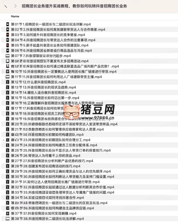 招商团长业务提升实战教程，教你如何玩转抖音招商团长业务