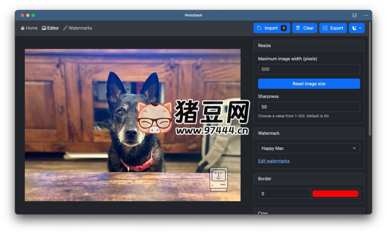 PhotoStack：免费开源批量照片编辑器