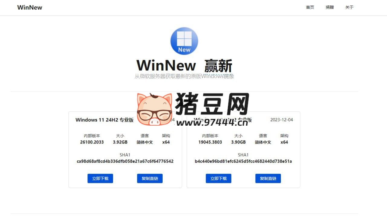 WinNew：Windows 系统镜像下载站