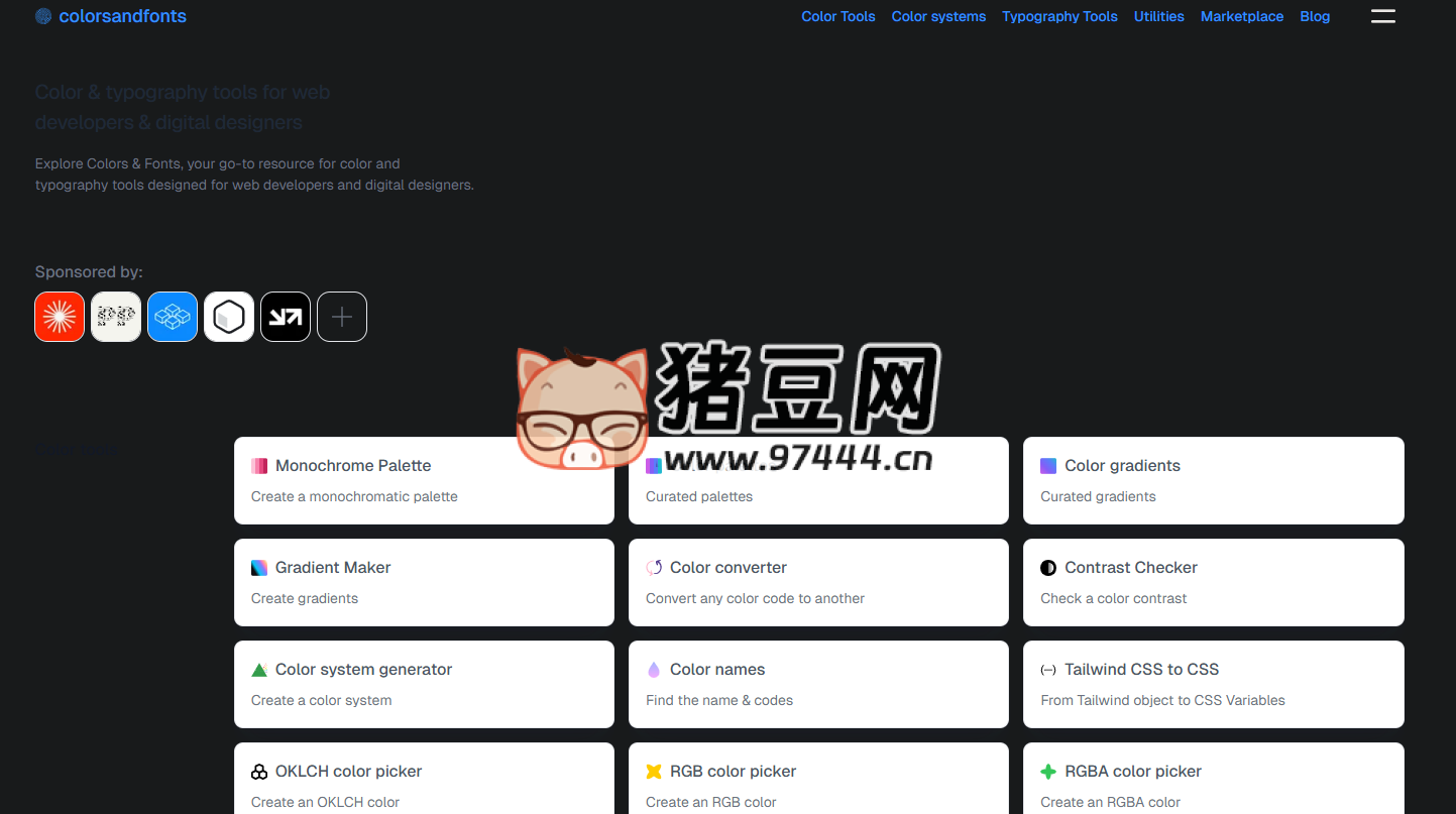 colorsandfonts：Web 开发人员和设计师的颜色和排版工具