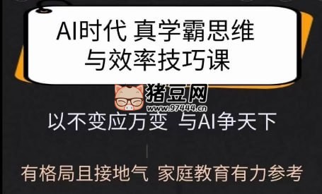 Ai 时代真学霸思维与学习方法课，有格局且接地气，家庭教育有力参考