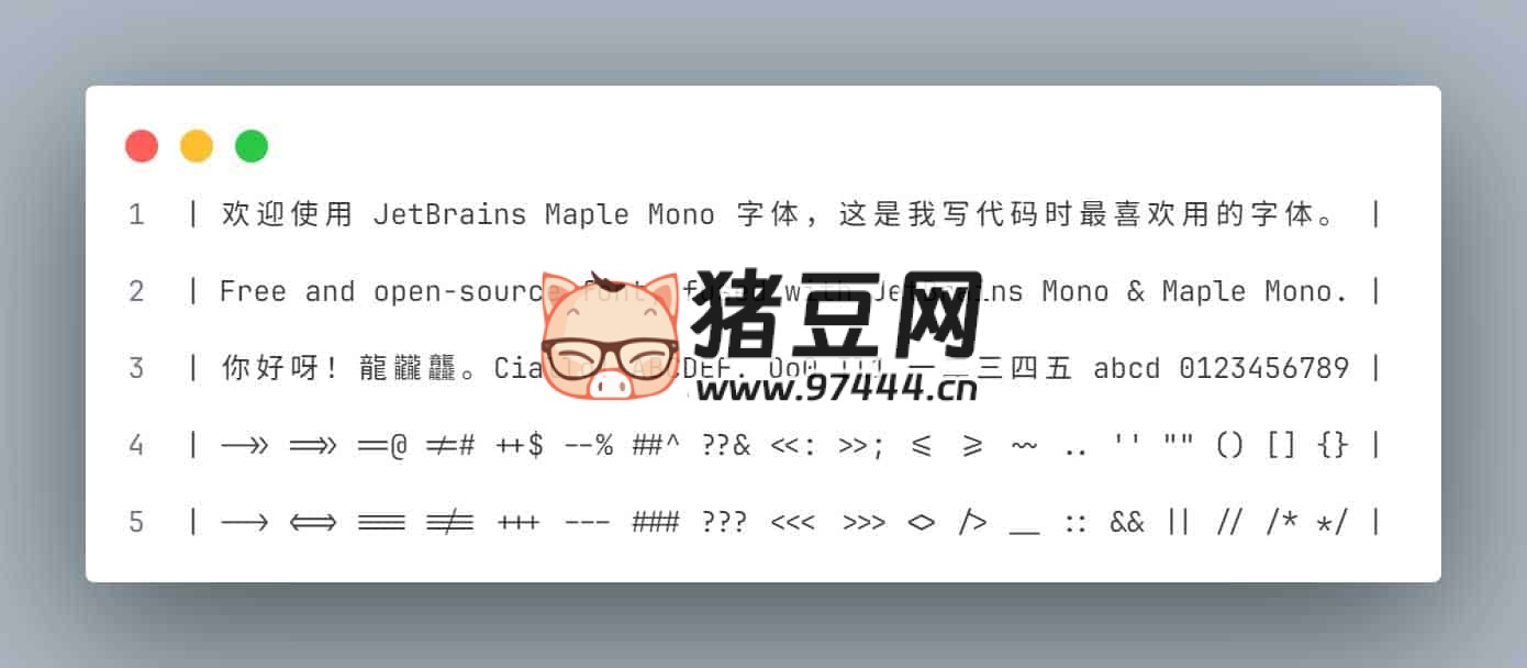 JetBrains Maple Mono:免费开源的合成字体,高可读性 JetBrains Maple Mono:免费开源的合成字体,高可读性